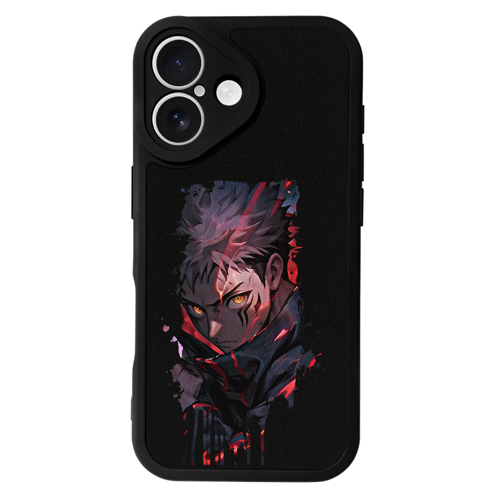 呪術廻戦 グッズ,虎杖 悠仁 - IPhone 16シリーズ対応 ・ シリコンスマホケース ・ レザー調 ・ 高精度フィット ・ 耐衝撃 ・ ワイヤレス充電対応 ・ 精密カット